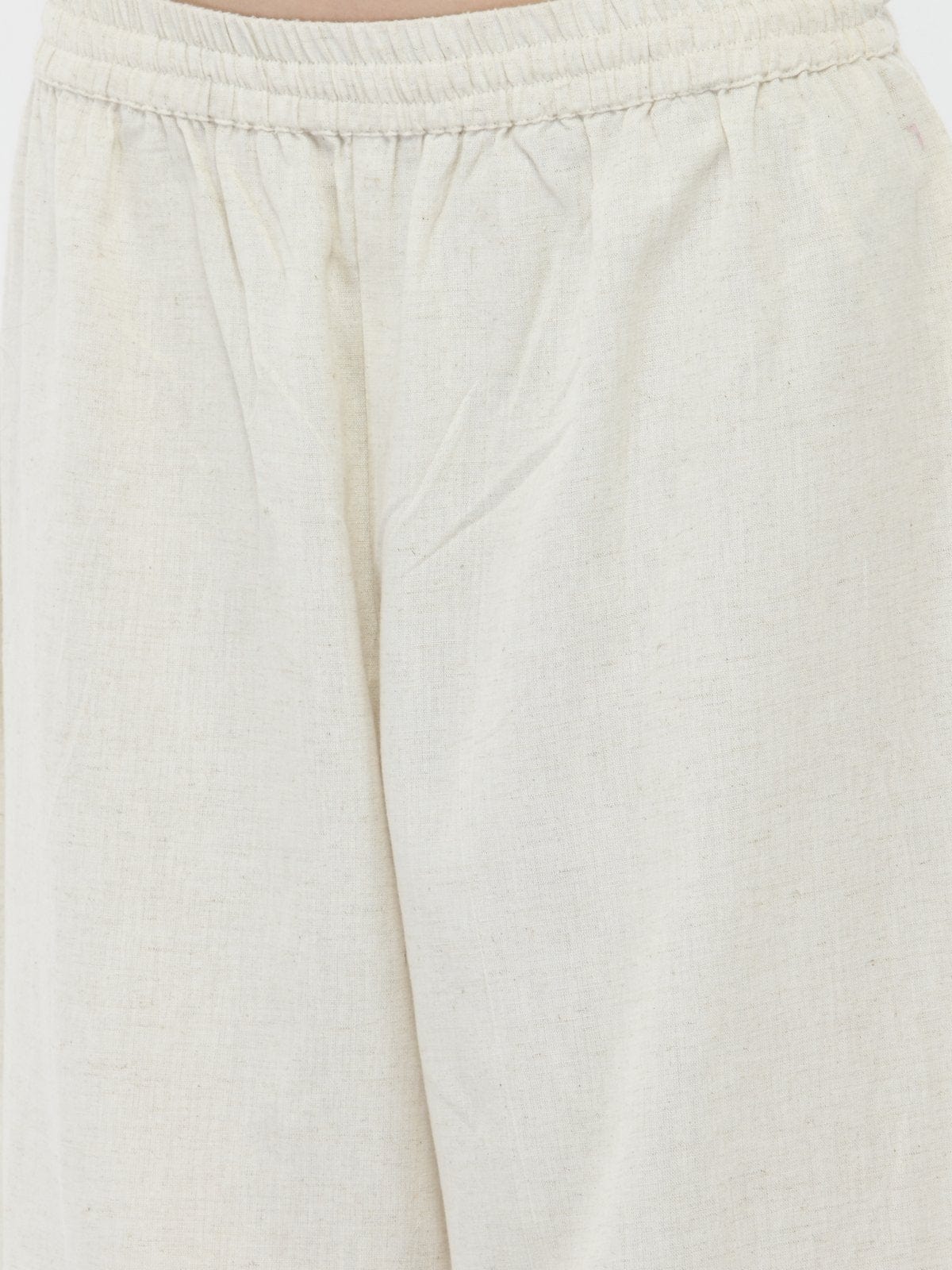 Women's Off-White Solid Palazzo