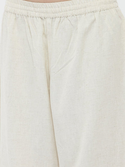 Women's Off-White Solid Palazzo