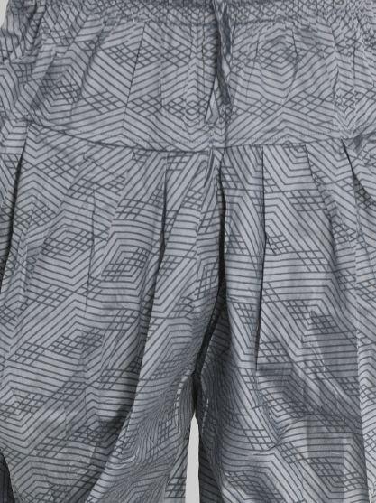Men's Grey Cotton Silk Blend Dhoti