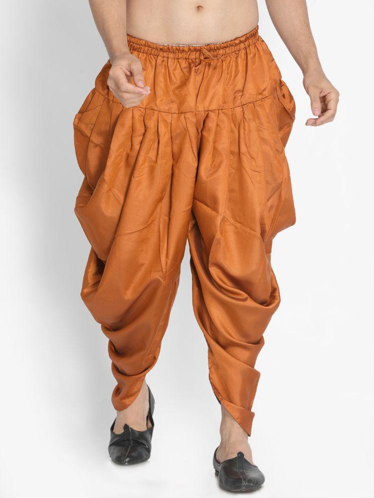 Men's Brown Silk Blend Dhoti