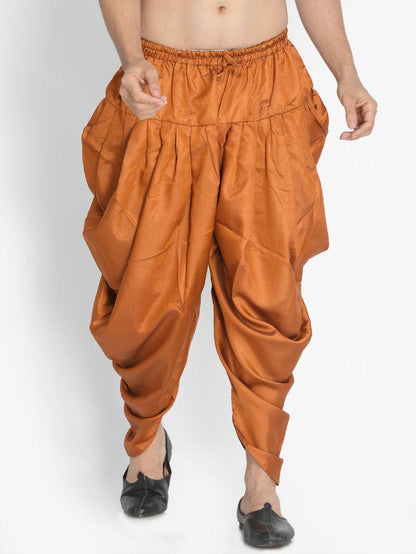 Men's Brown Silk Blend Dhoti