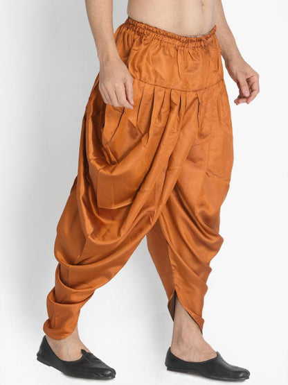 Men's Brown Silk Blend Dhoti