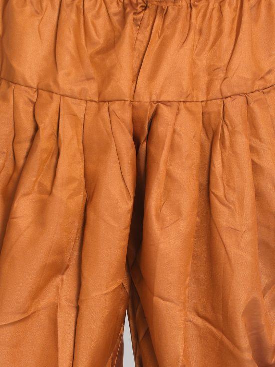 Men's Brown Silk Blend Dhoti