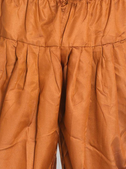 Men's Brown Silk Blend Dhoti