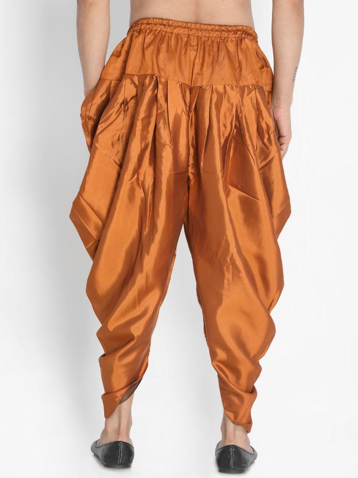 Men's Brown Silk Blend Dhoti