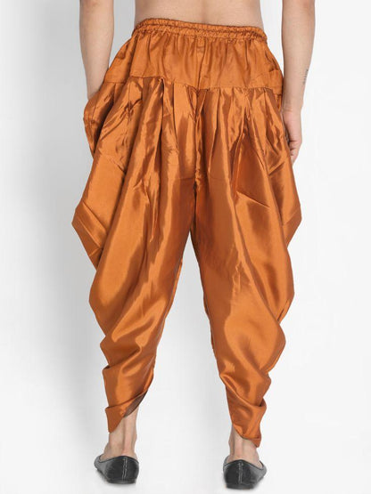 Men's Brown Silk Blend Dhoti