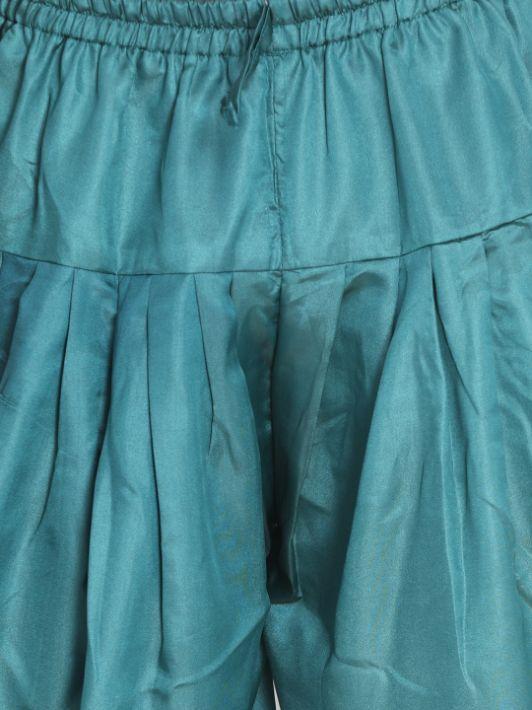 Men's Green Silk Blend Dhoti