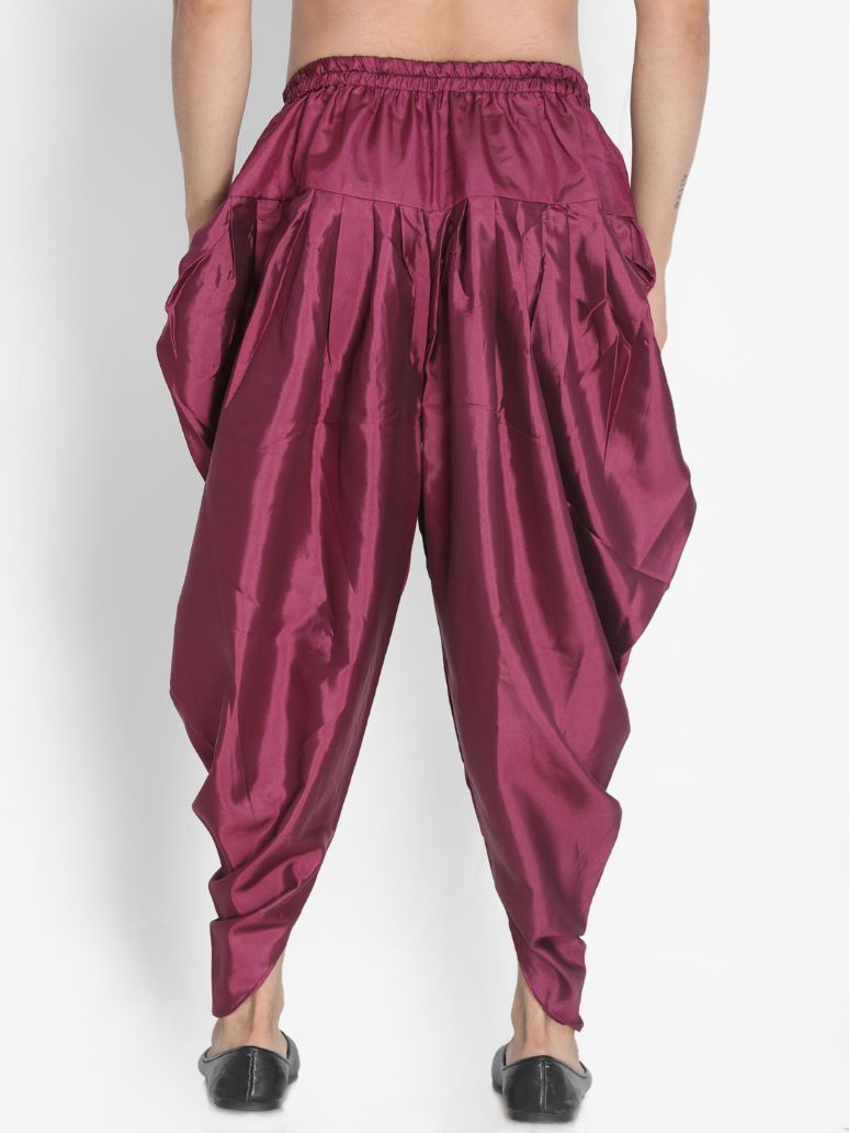 Men's Purple Silk Blend Dhoti