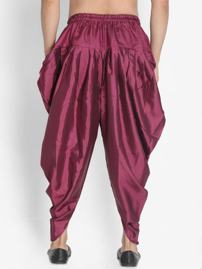 Men's Purple Silk Blend Dhoti