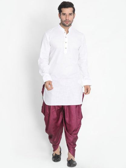 Men's Purple Silk Blend Dhoti