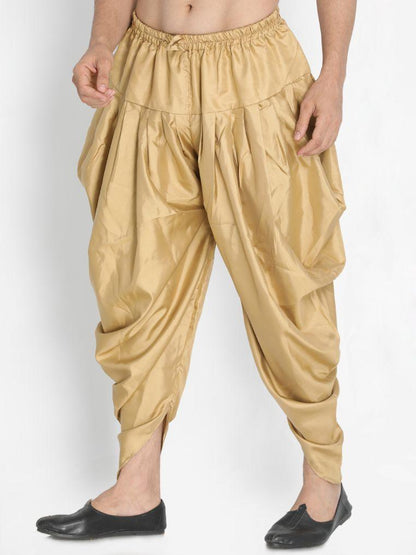 Men's Gold Silk Blend Dhoti