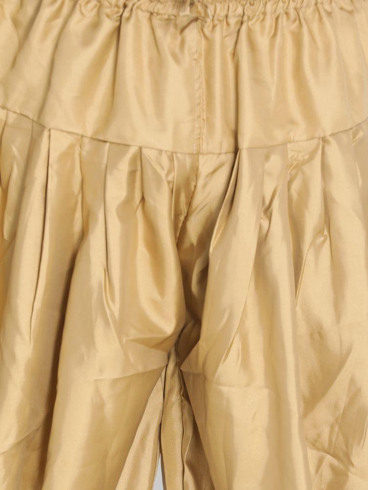 Men's Gold Silk Blend Dhoti