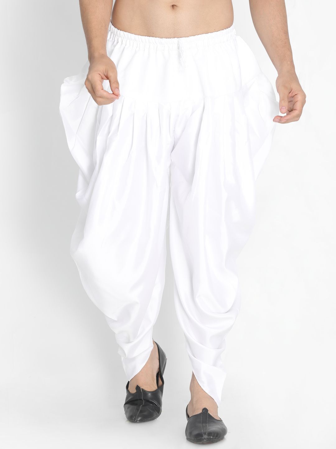Men's White Silk Blend Dhoti