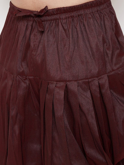 Men's Wine Cowl Dhoti