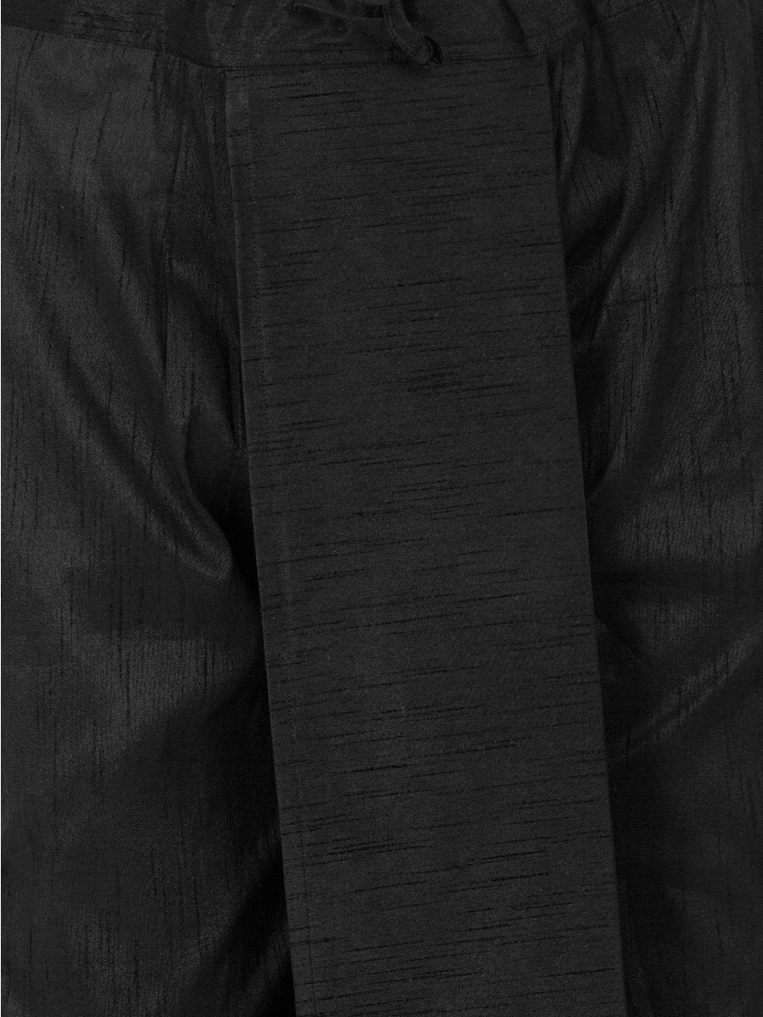 Men's Black Cotton Silk Blend Dhoti