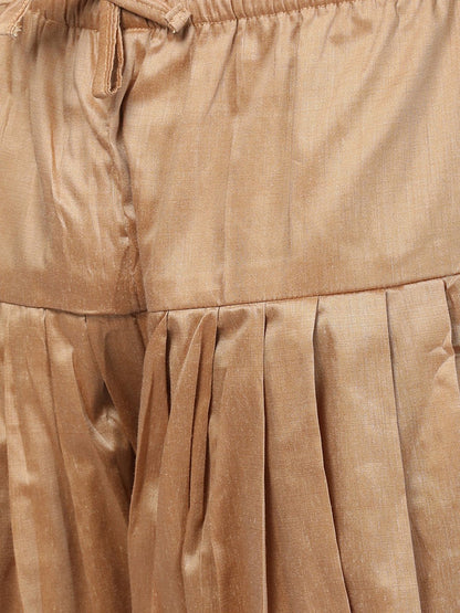 Men's Brown Silk Blend Sherwani Set