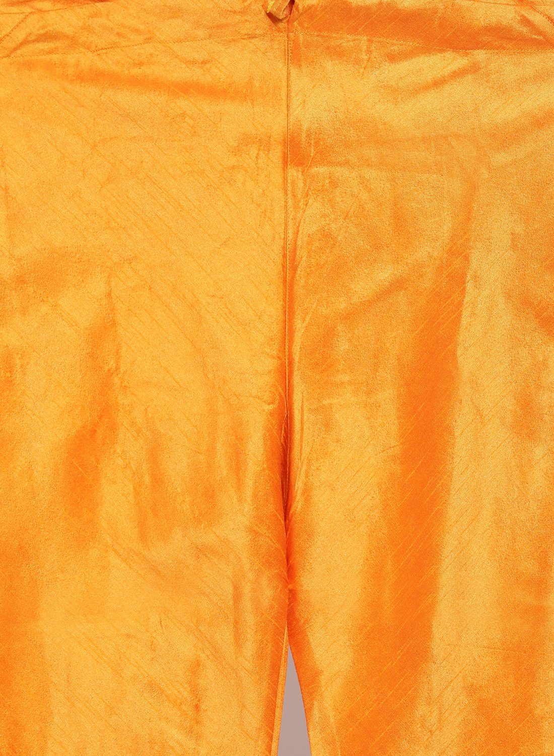 Men's Orange Cotton Silk Blend Kurta, Ethnic Jacket and Pyjama Set