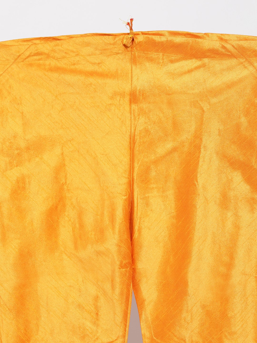 Men's Orange Cotton Silk Blend Kurta, Ethnic Jacket and Pyjama Set
