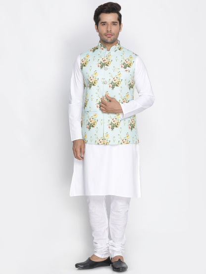 Men's Multicolor Cotton Blend Ethnic Jacket