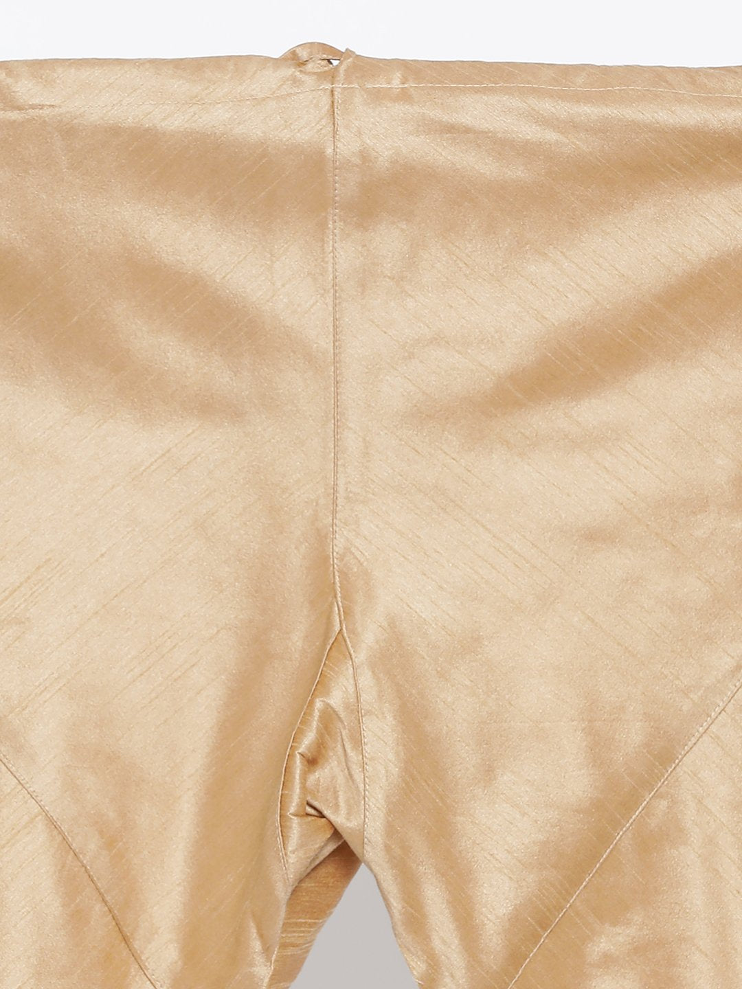 Men's Gold Cotton Silk Blend Kurta, Ethnic Jacket and Pyjama Set