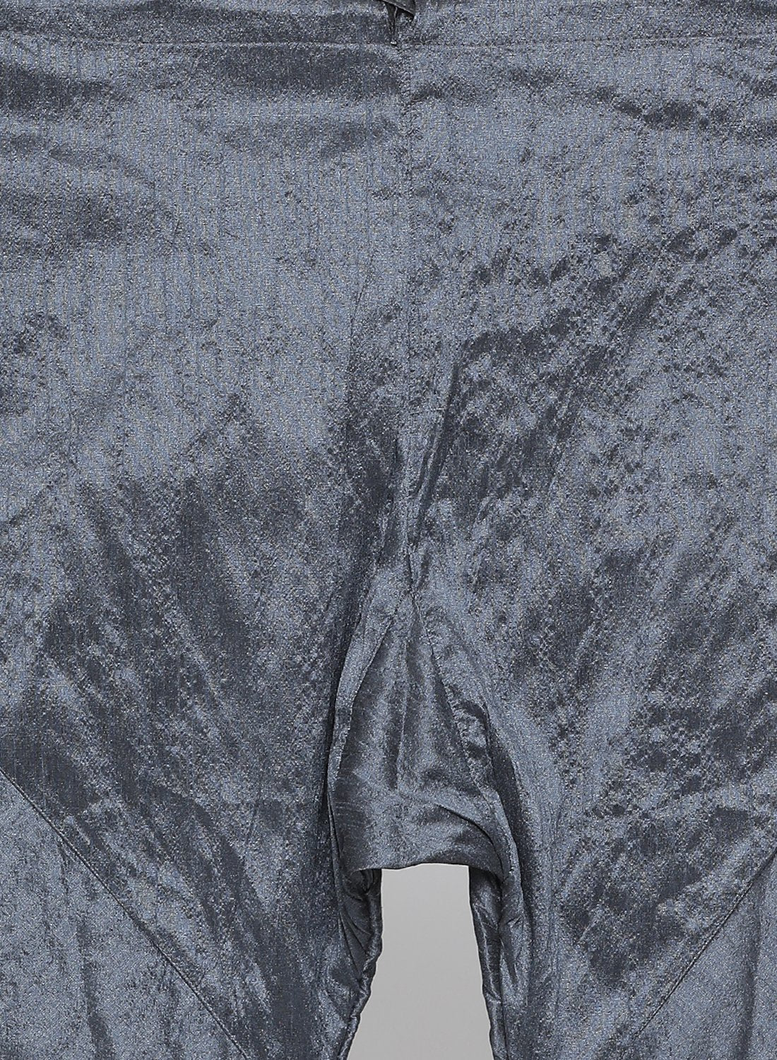 Men's Grey Cotton Silk Blend Kurta, Ethnic Jacket and Pyjama Set