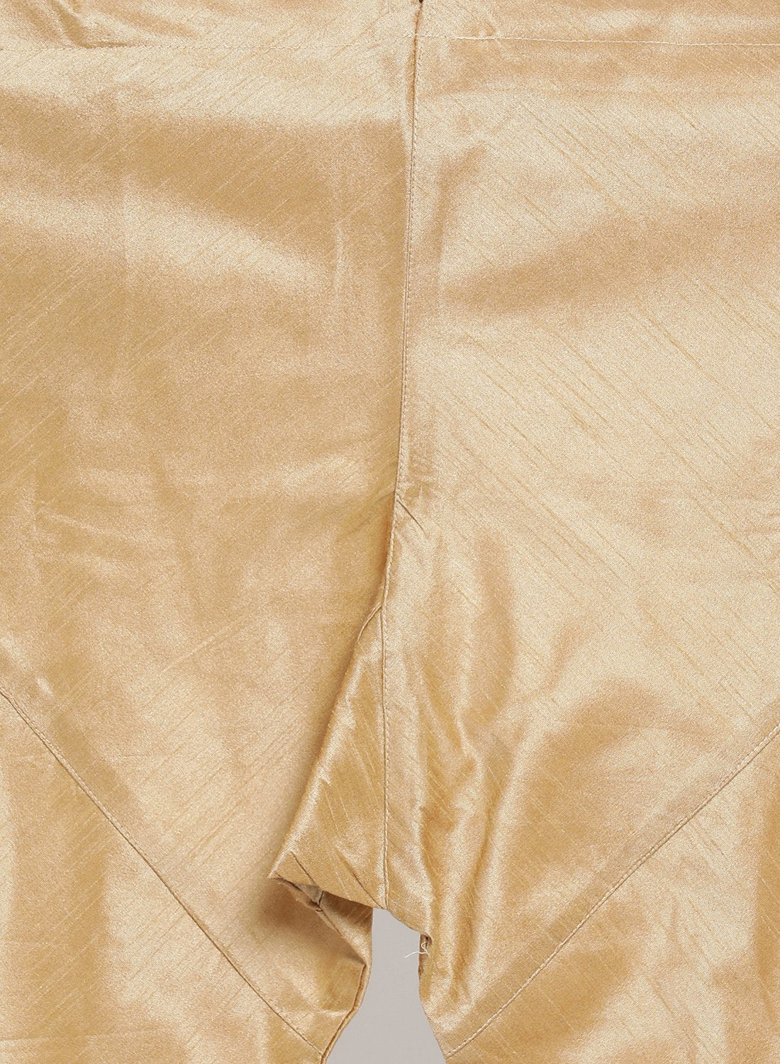 Men's Gold Cotton Silk Blend Kurta, Ethnic Jacket and Pyjama Set