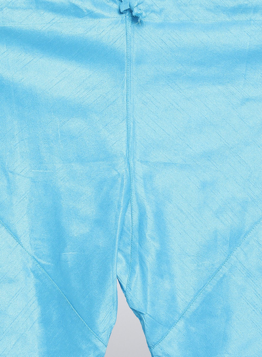 Men's Light Blue Cotton Silk Blend Kurta, Ethnic Jacket and Pyjama Set