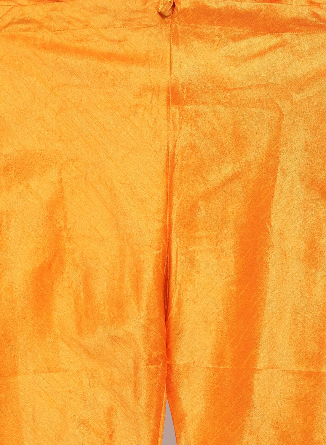 Men's Orange Cotton Silk Blend Kurta, Ethnic Jacket and Pyjama Set