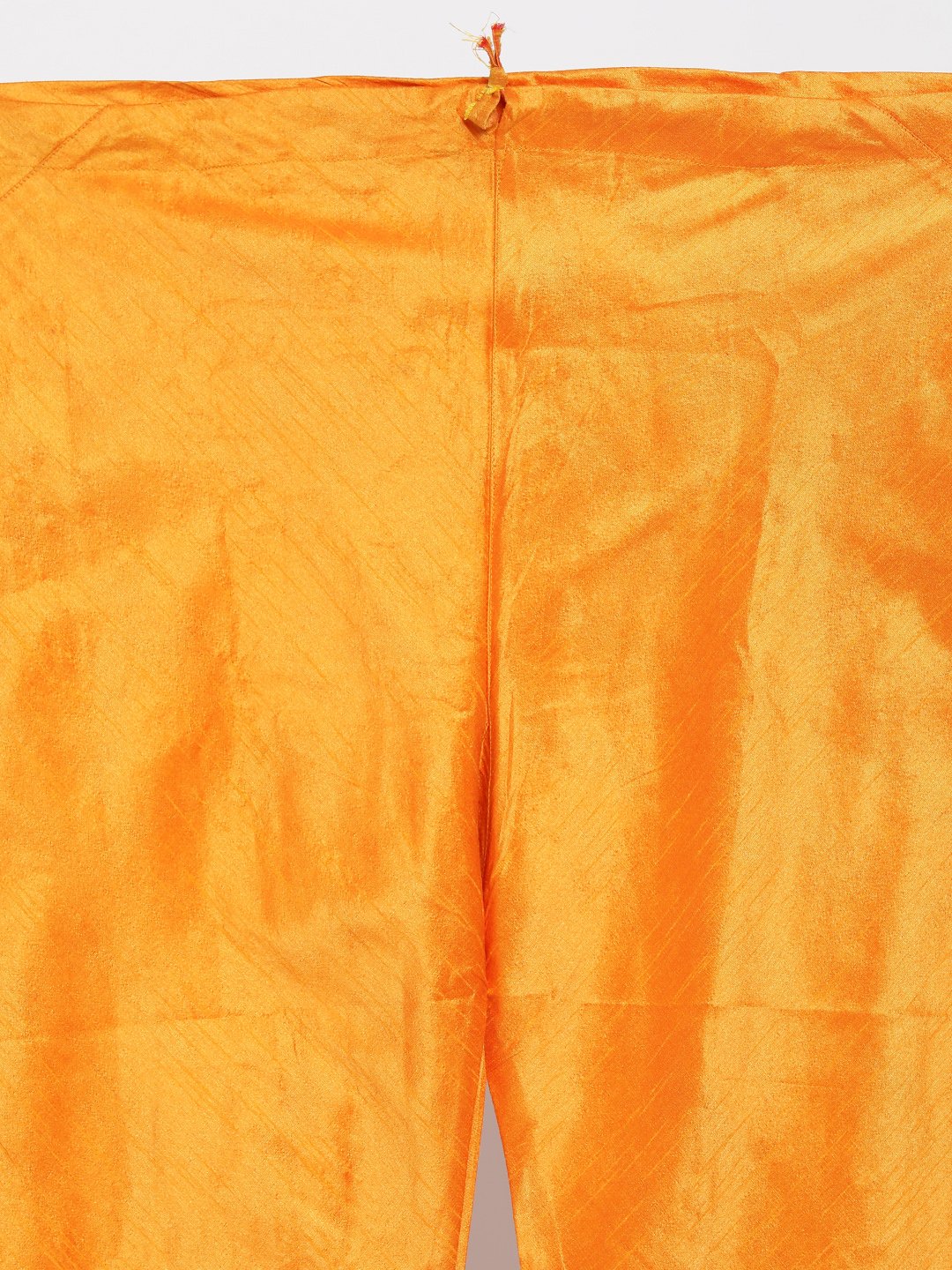 Men's Orange Cotton Silk Blend Kurta, Ethnic Jacket and Pyjama Set