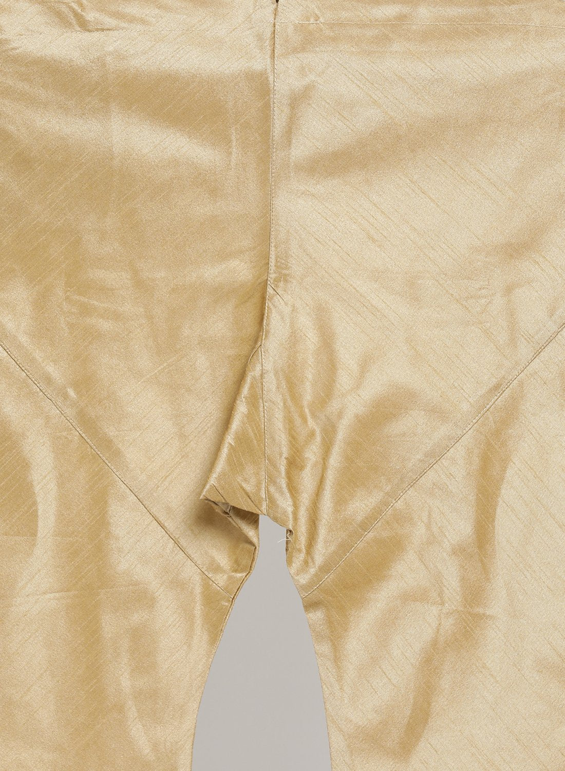 Men's Gold Cotton Silk Blend Kurta, Ethnic Jacket and Pyjama Set