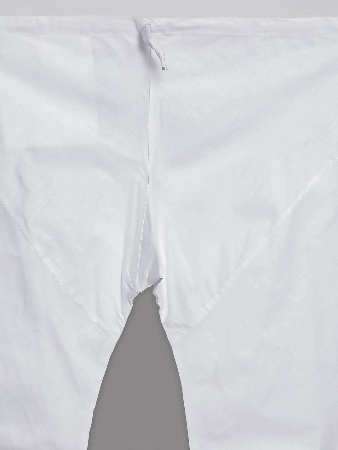 Men's White Cotton Kurta, Ethnic Jacket and Pyjama Set