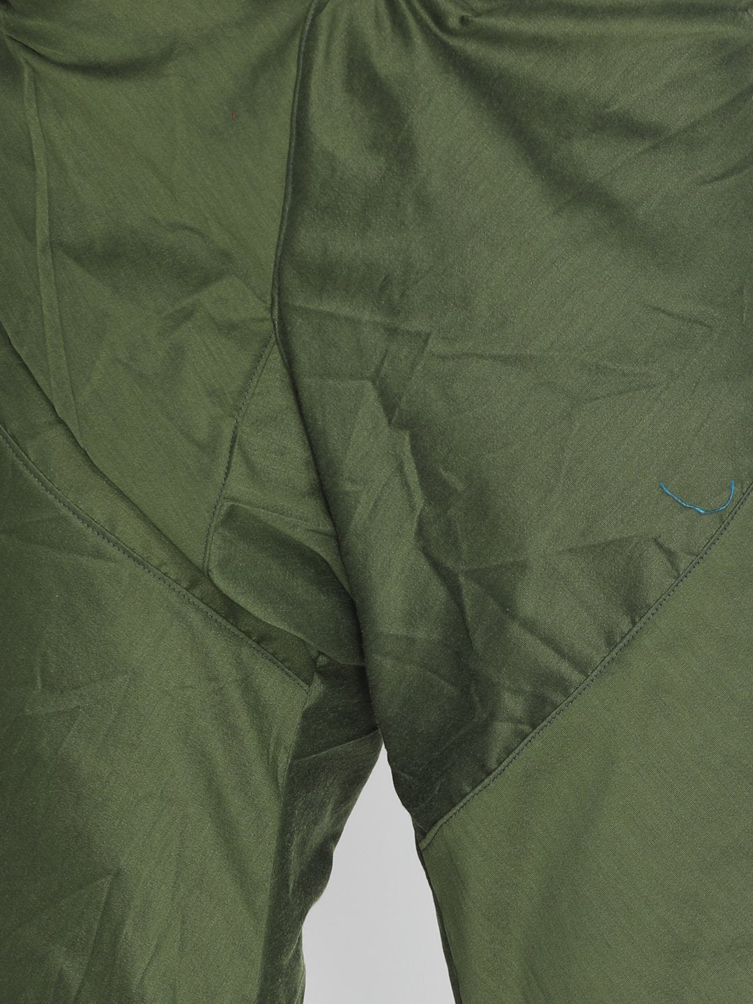 Men's Green Cotton Blend Kurta, Ethnic Jacket and Pyjama Set