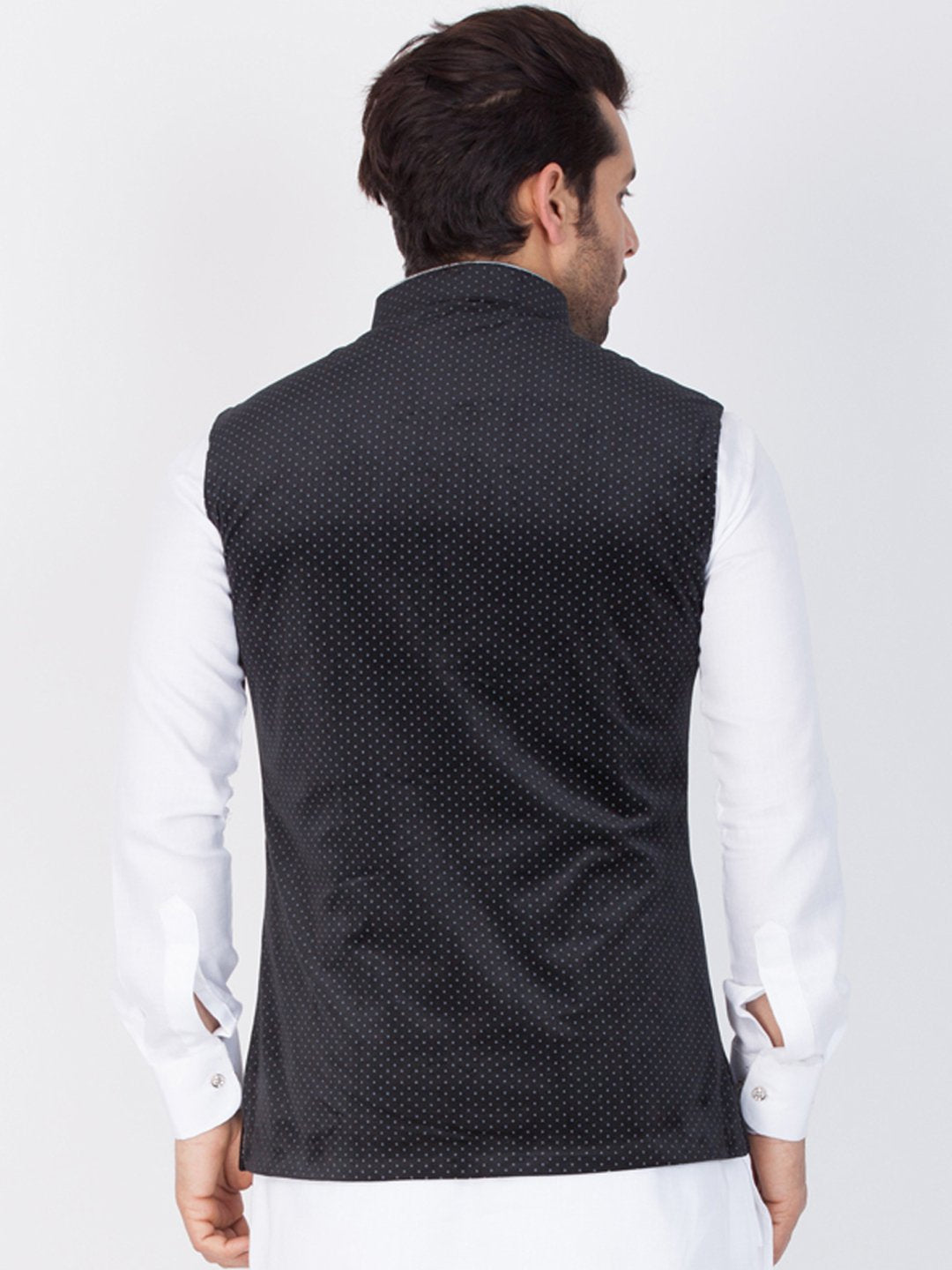 Men's Black Velvet Ethnic Jacket