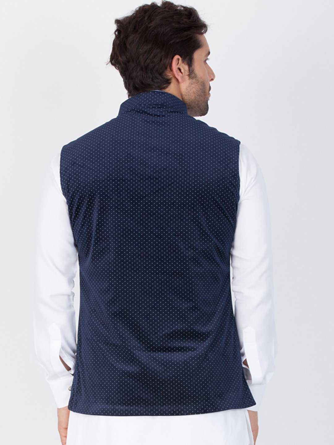 Men's Blue Velvet Ethnic Jacket