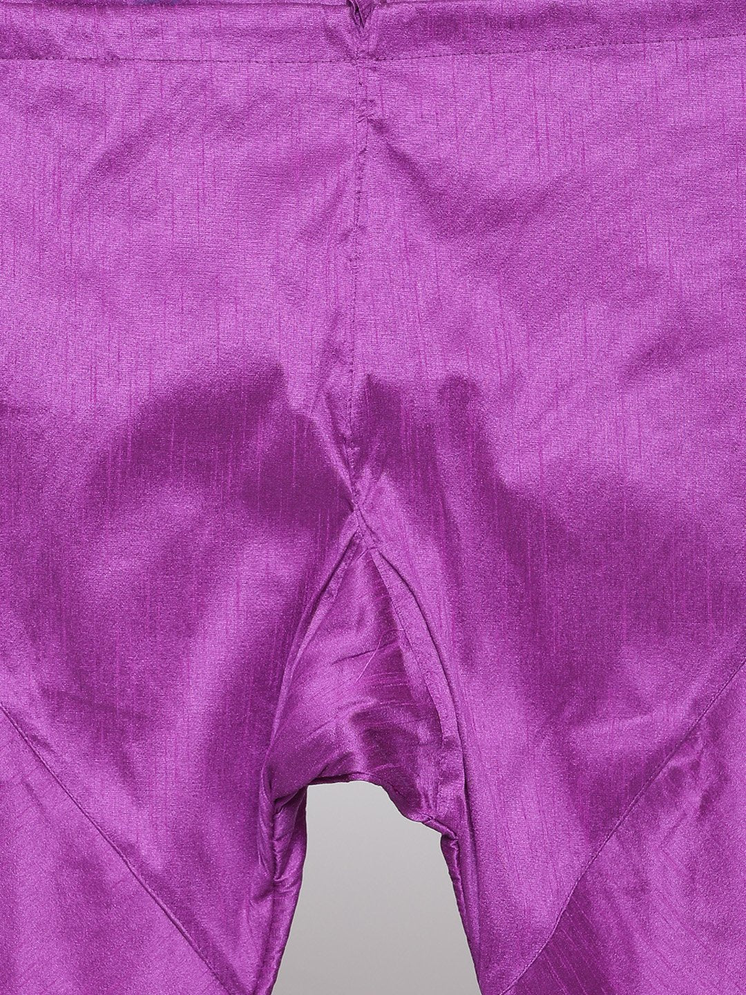 Men's Purple Cotton Silk Blend Kurta and Pyjama Set