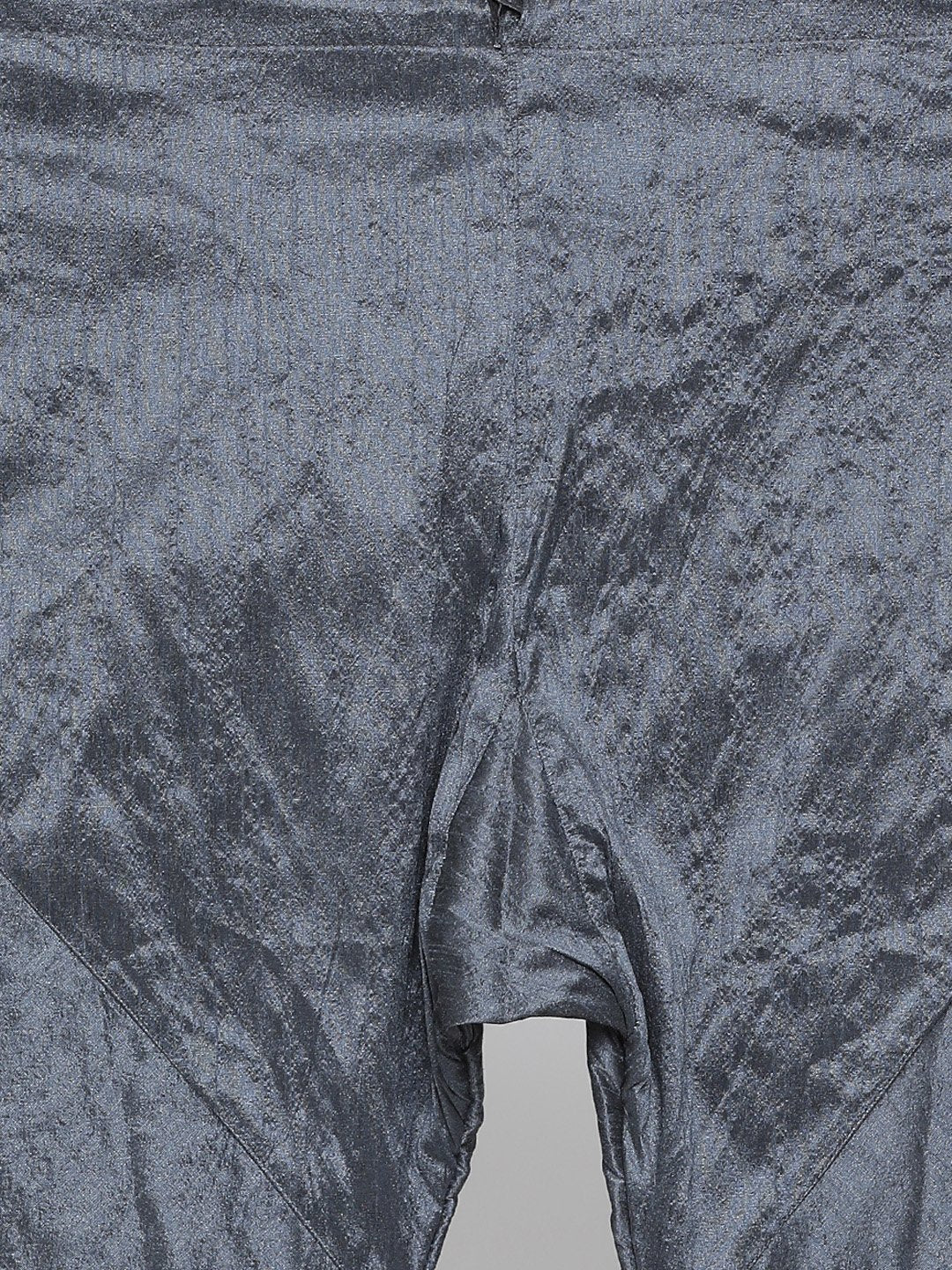 Men's Grey Cotton Silk Blend Kurta and Pyjama Set