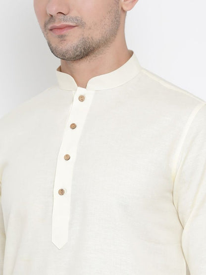 Men's Beige Cotton Kurta