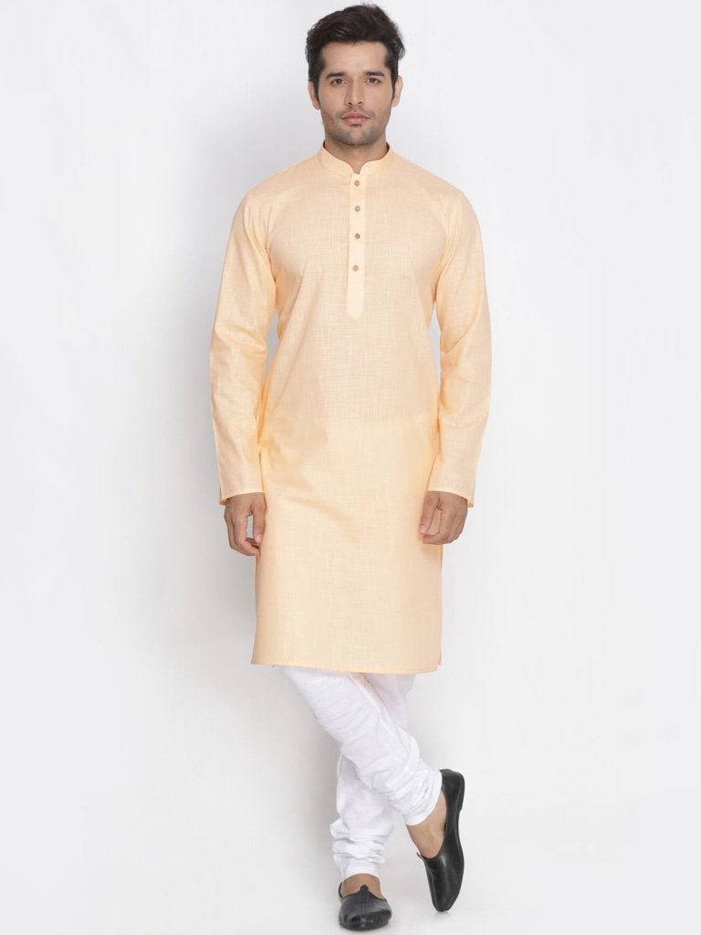 Men's Beige Cotton Kurta
