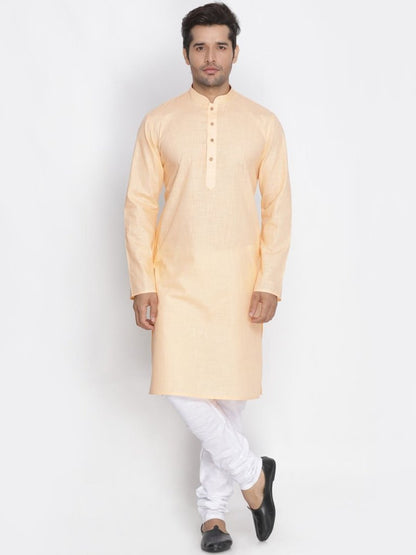 Men's Beige Cotton Kurta