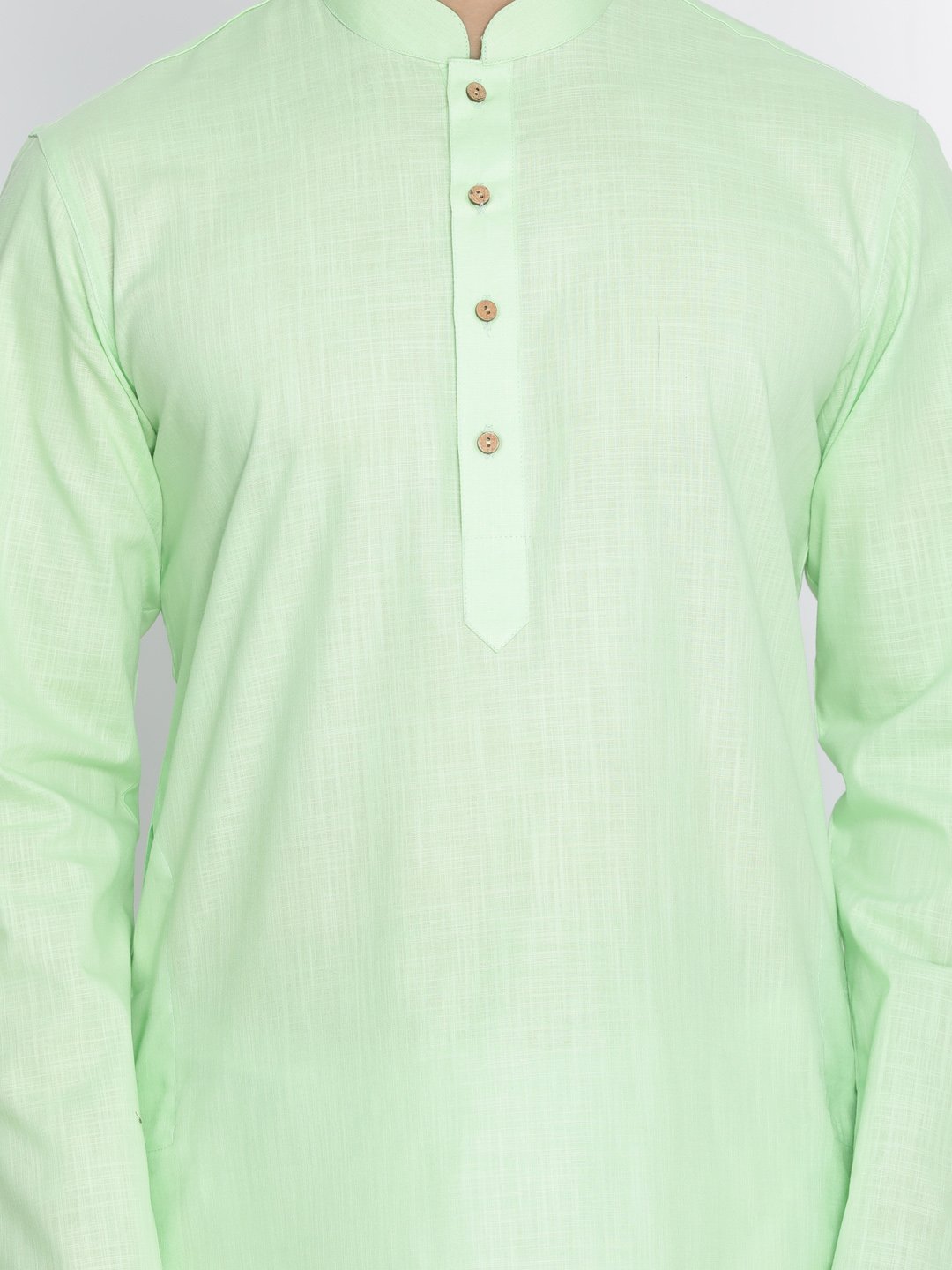 Men's Green Cotton Kurta