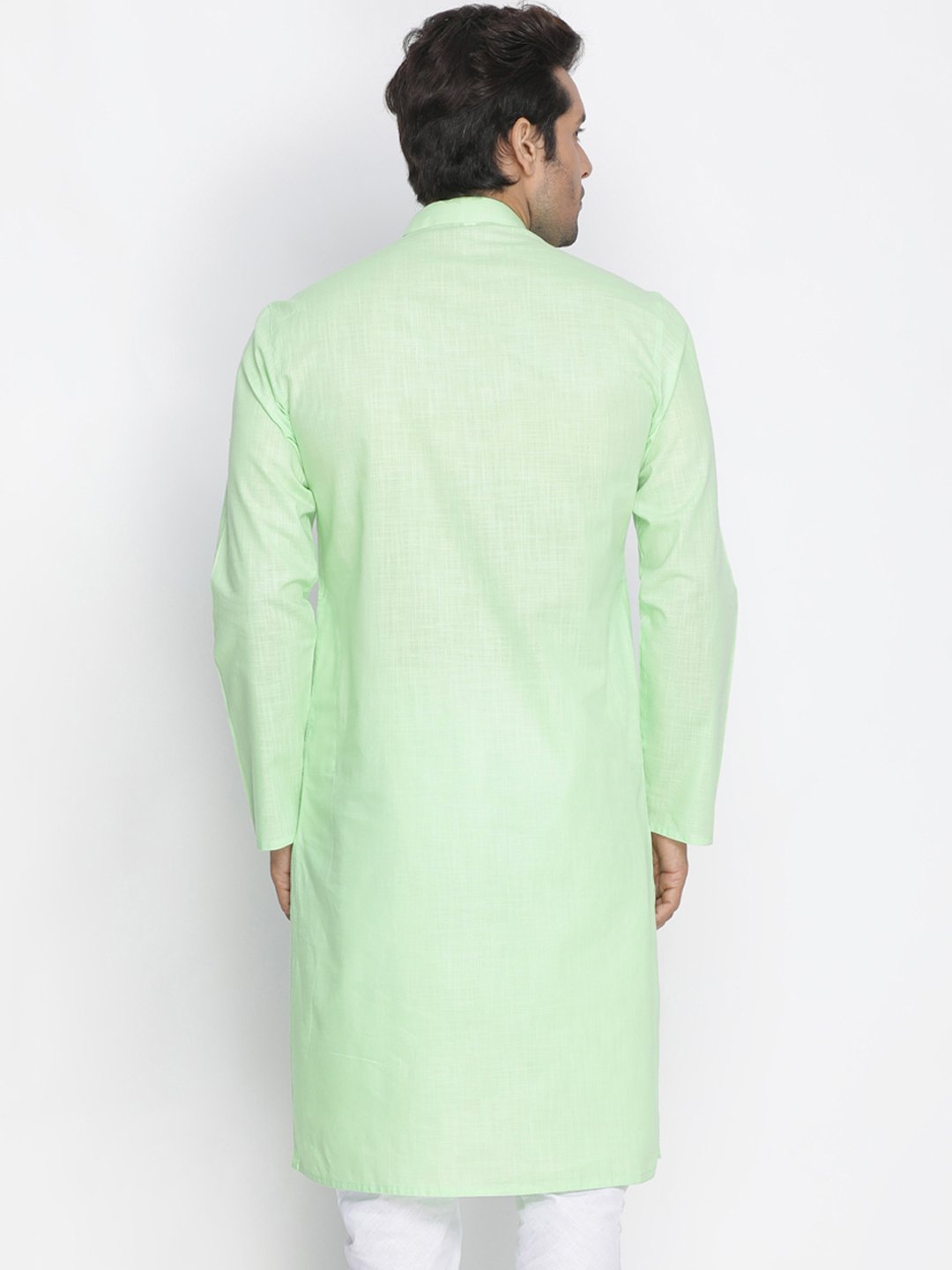 Men's Green Cotton Kurta