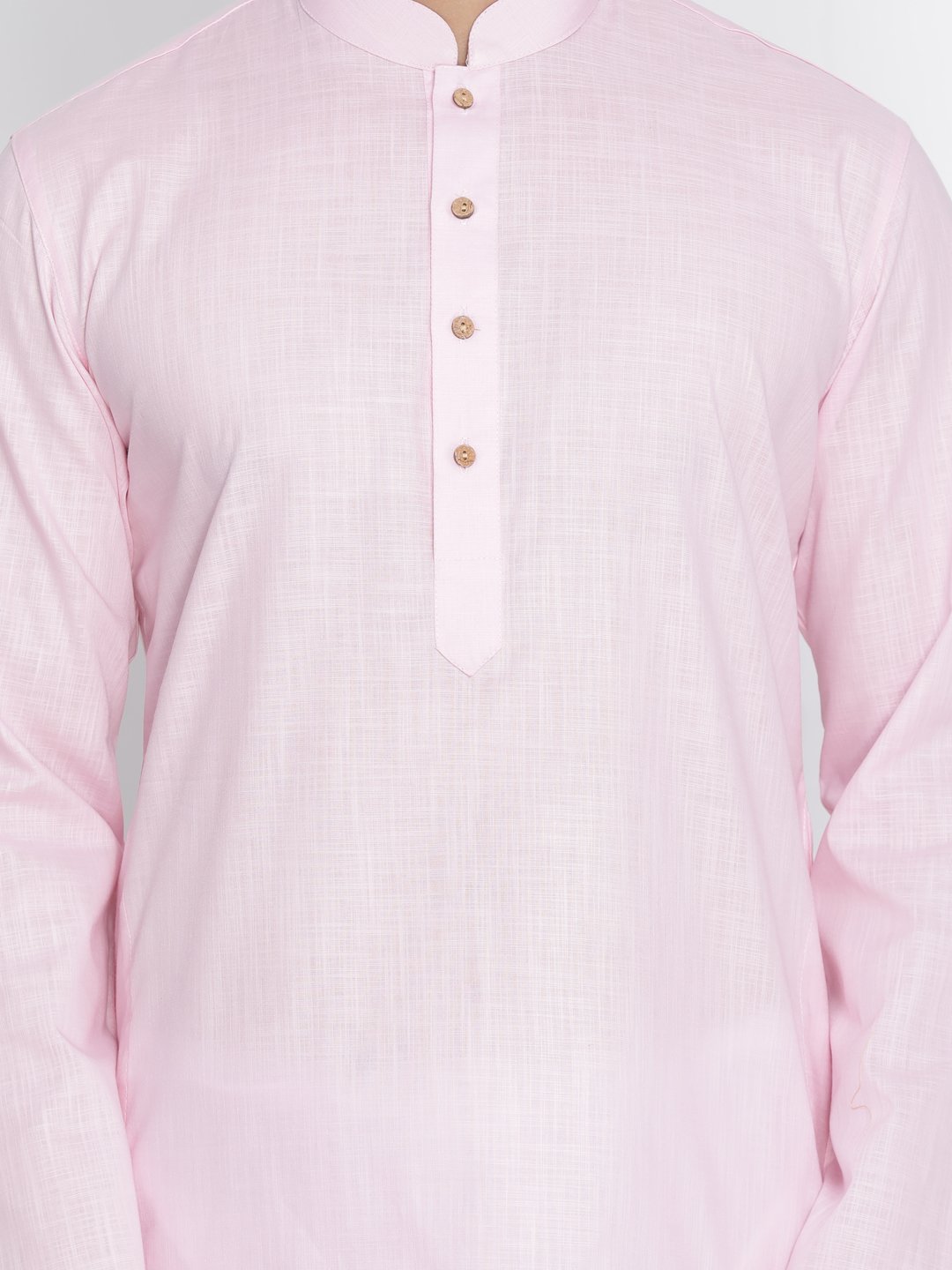 Men's Pink Cotton Kurta and Pyjama Set