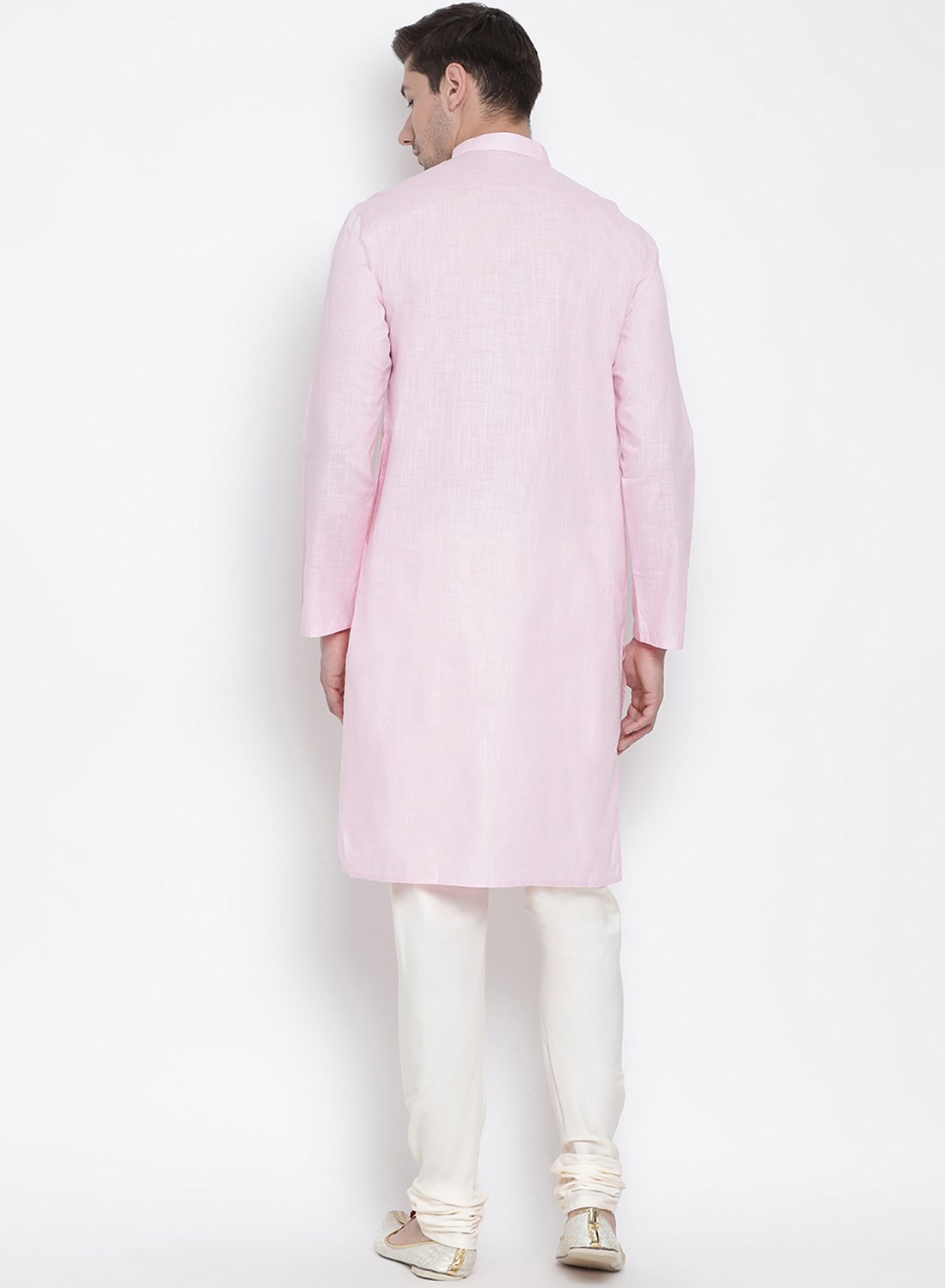 Men's Pink Cotton Kurta and Pyjama Set