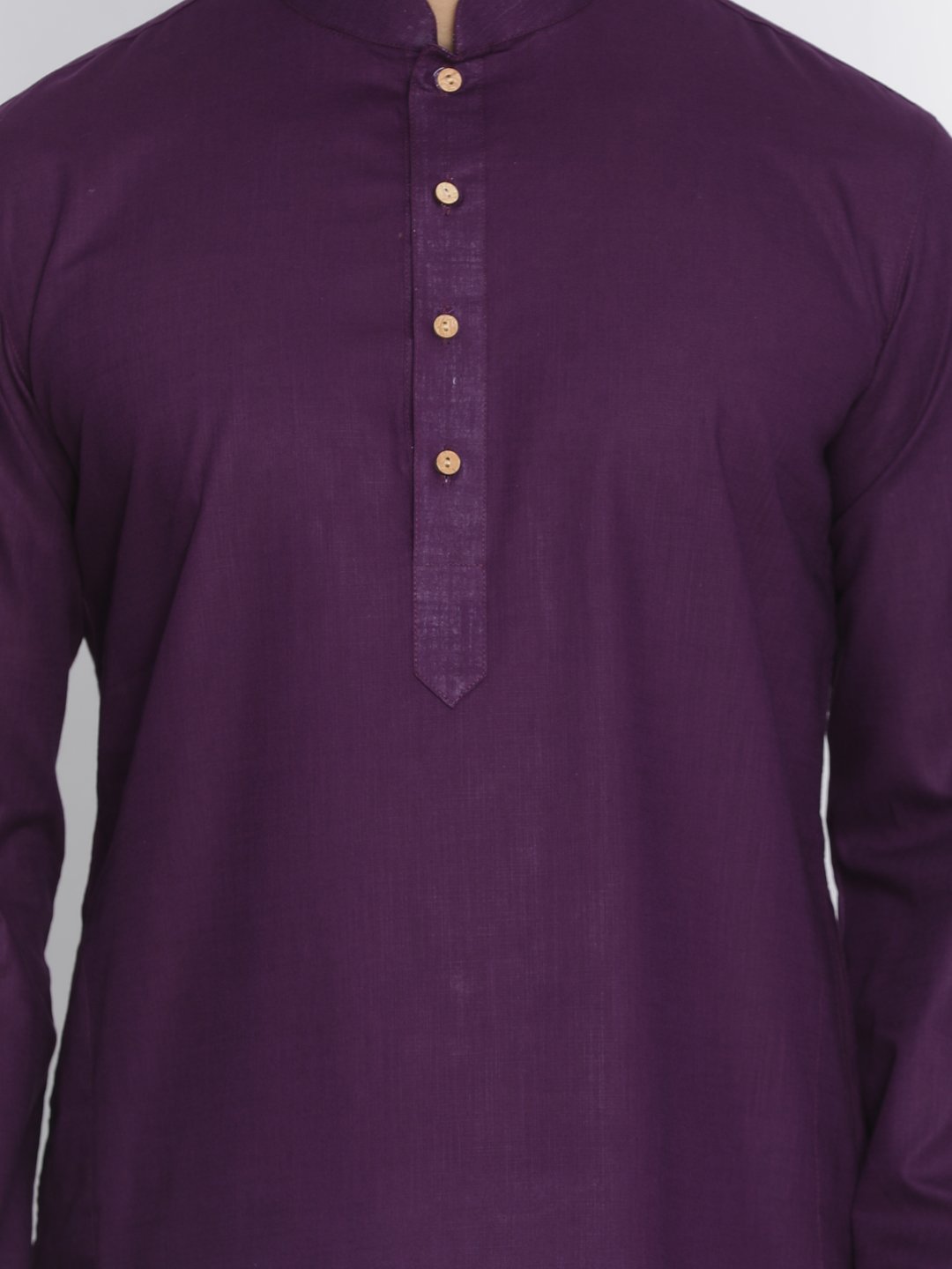 Men's Purple Cotton Kurta and Pyjama Set