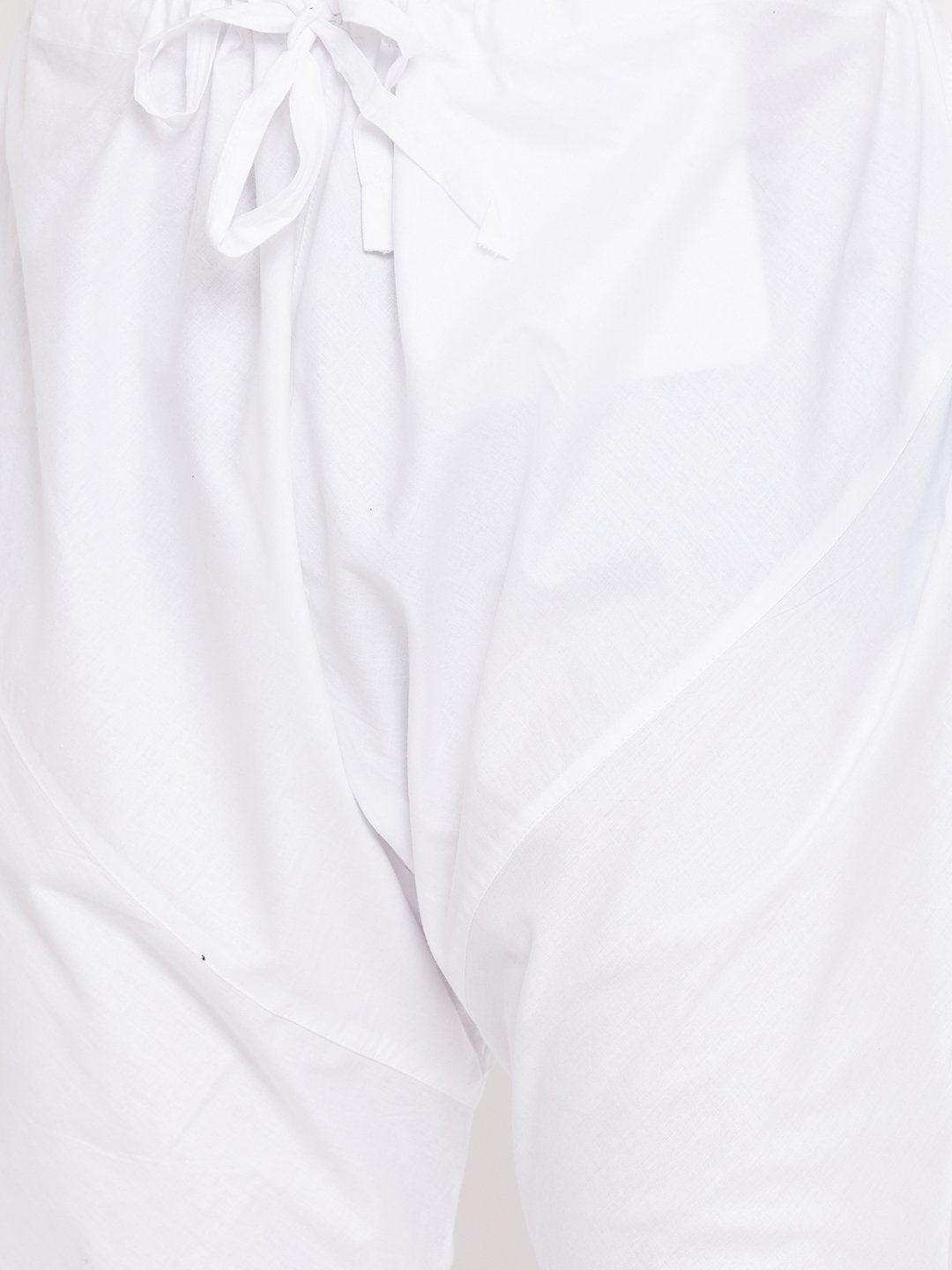 Men's White Cotton Kurta and Pyjama Set
