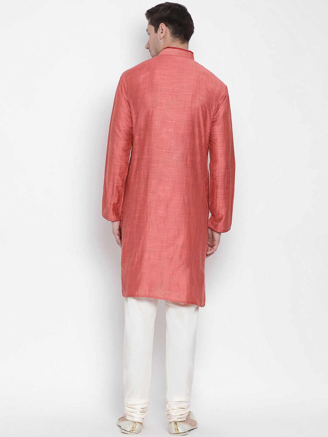 Men's Pink Cotton Kurta and Pyjama Set