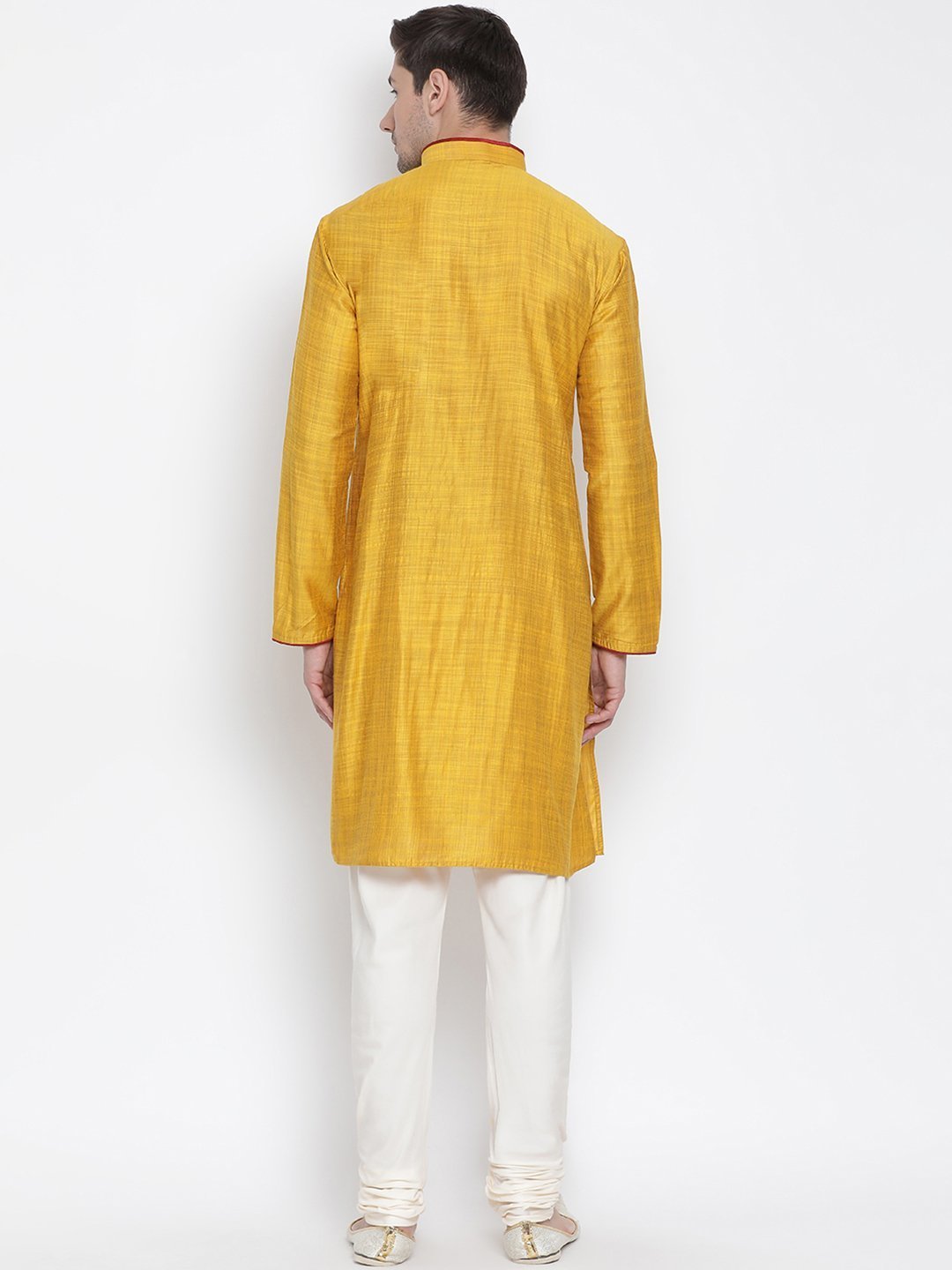 Men's Yellow Cotton Kurta and Pyjama Set