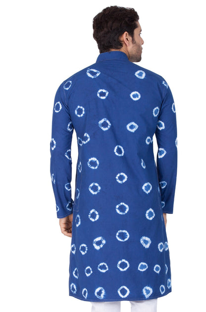 Men's Blue Cotton Kurta