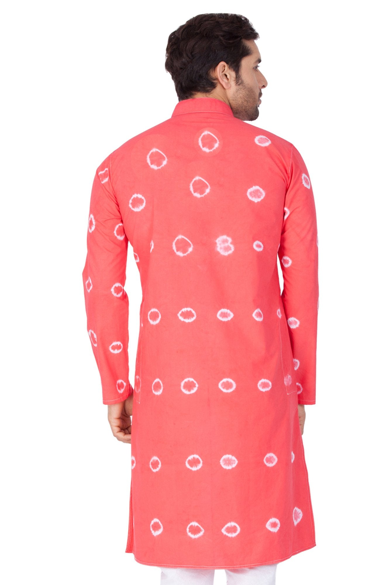 Men's Pink Cotton Kurta