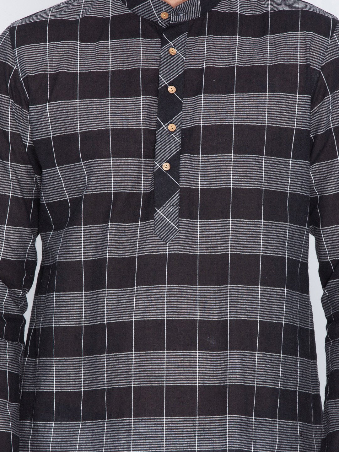 Men's Black Cotton Kurta